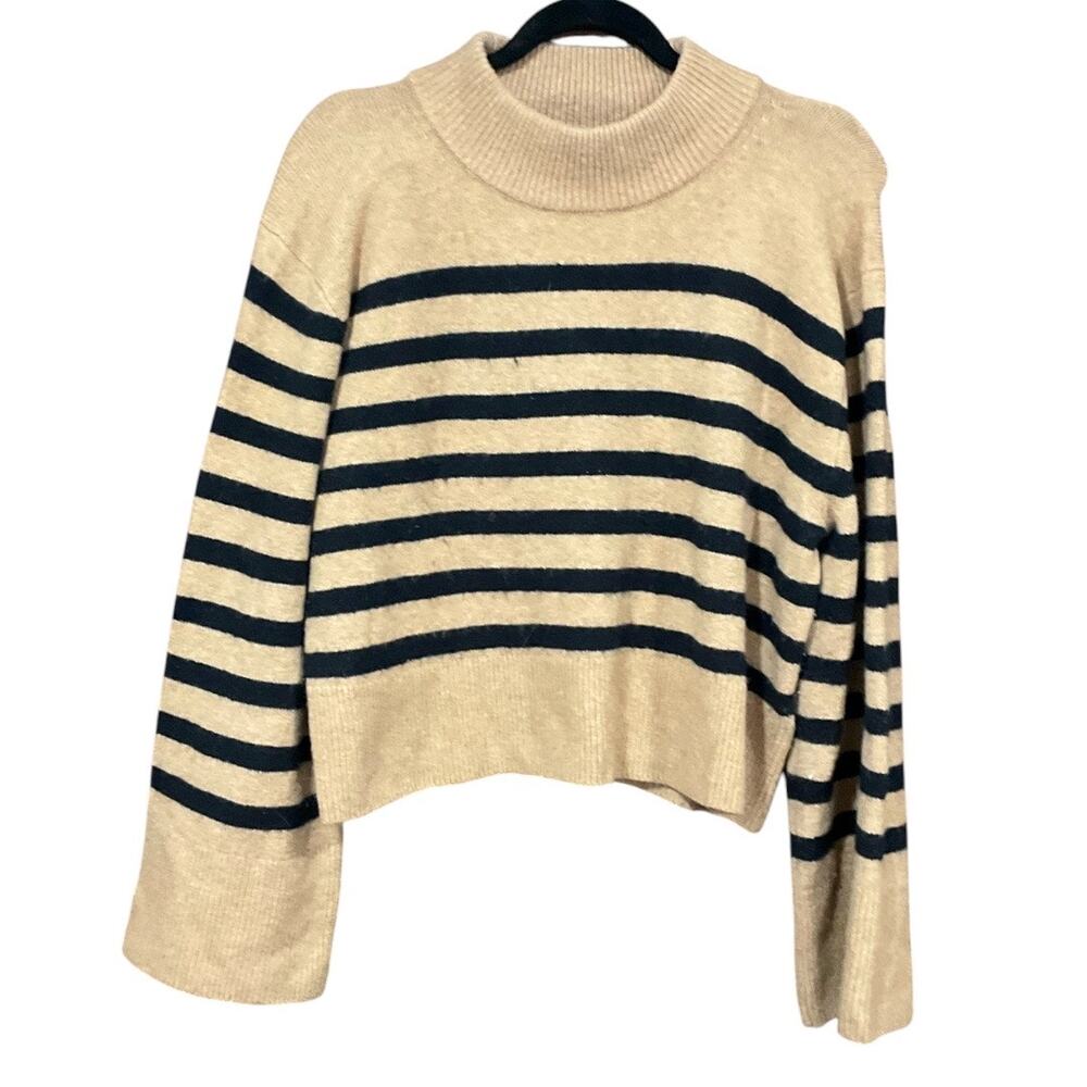 J. Crew Sweater Women Medium Stripe Wool Blend